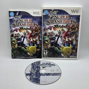 Super Smash Bros. Brawl (Nintendo Wii, 2008) Complete With Manual